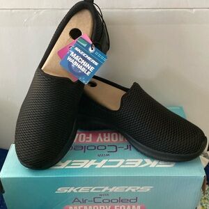 Skechers Black Slip-On Shoes